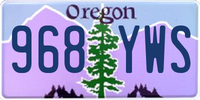 OR license plate 968YWS
