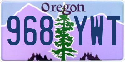 OR license plate 968YWT