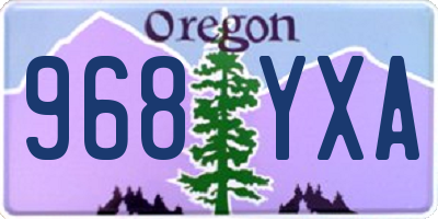 OR license plate 968YXA