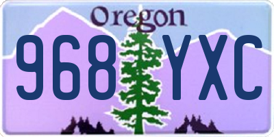OR license plate 968YXC