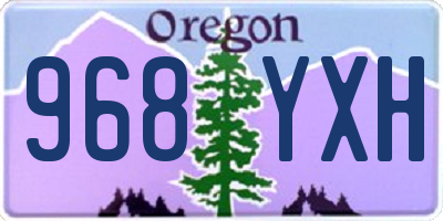 OR license plate 968YXH