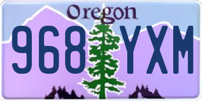OR license plate 968YXM