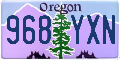 OR license plate 968YXN