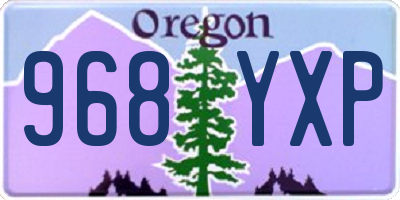 OR license plate 968YXP