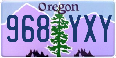 OR license plate 968YXY