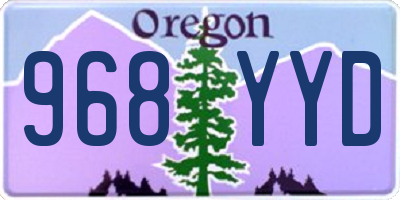 OR license plate 968YYD