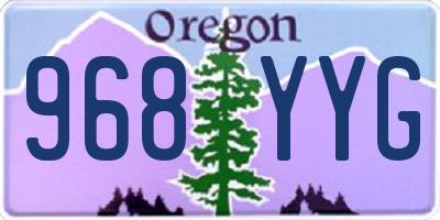 OR license plate 968YYG
