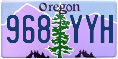OR license plate 968YYH