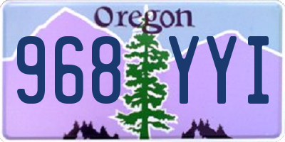 OR license plate 968YYI