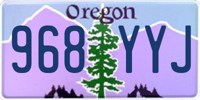 OR license plate 968YYJ