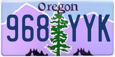 OR license plate 968YYK