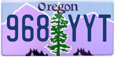 OR license plate 968YYT