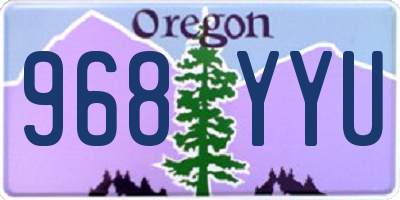 OR license plate 968YYU