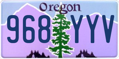 OR license plate 968YYV