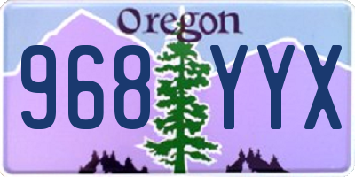 OR license plate 968YYX