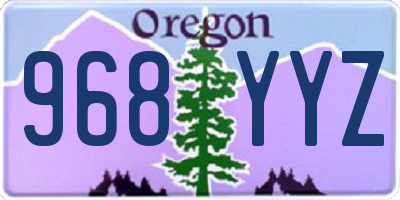 OR license plate 968YYZ