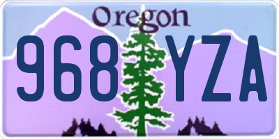 OR license plate 968YZA
