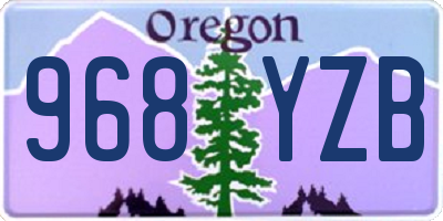 OR license plate 968YZB