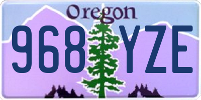 OR license plate 968YZE