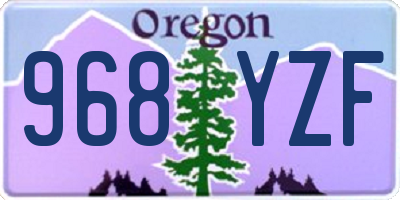 OR license plate 968YZF