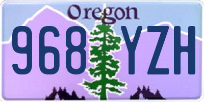 OR license plate 968YZH