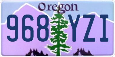 OR license plate 968YZI