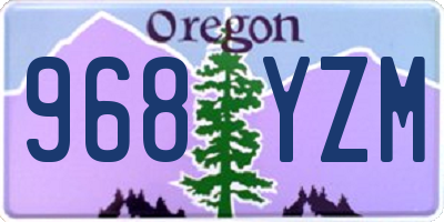 OR license plate 968YZM