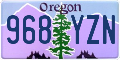 OR license plate 968YZN