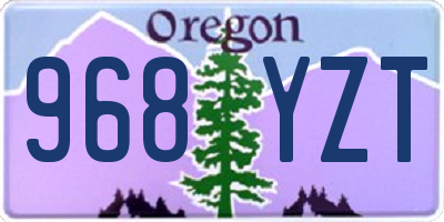 OR license plate 968YZT