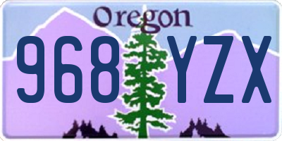 OR license plate 968YZX