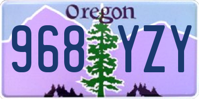 OR license plate 968YZY