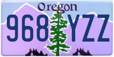 OR license plate 968YZZ