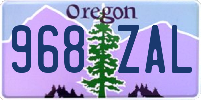 OR license plate 968ZAL