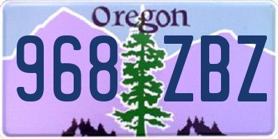 OR license plate 968ZBZ