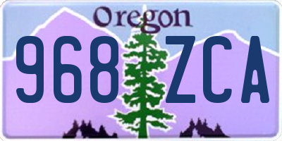 OR license plate 968ZCA