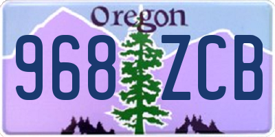 OR license plate 968ZCB