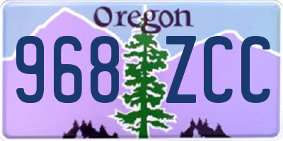 OR license plate 968ZCC