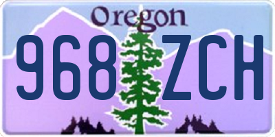 OR license plate 968ZCH