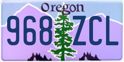 OR license plate 968ZCL
