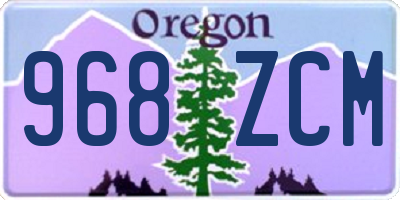 OR license plate 968ZCM