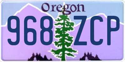 OR license plate 968ZCP