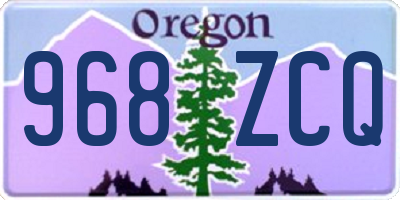 OR license plate 968ZCQ