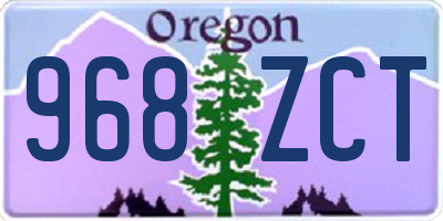 OR license plate 968ZCT