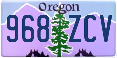 OR license plate 968ZCV