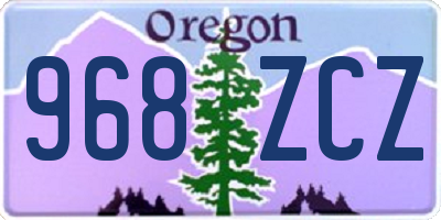 OR license plate 968ZCZ