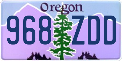 OR license plate 968ZDD