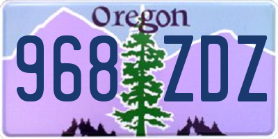 OR license plate 968ZDZ