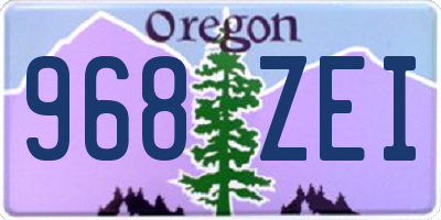 OR license plate 968ZEI
