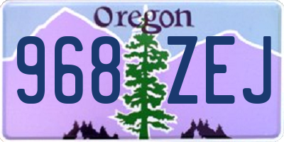 OR license plate 968ZEJ
