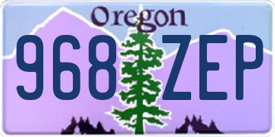 OR license plate 968ZEP